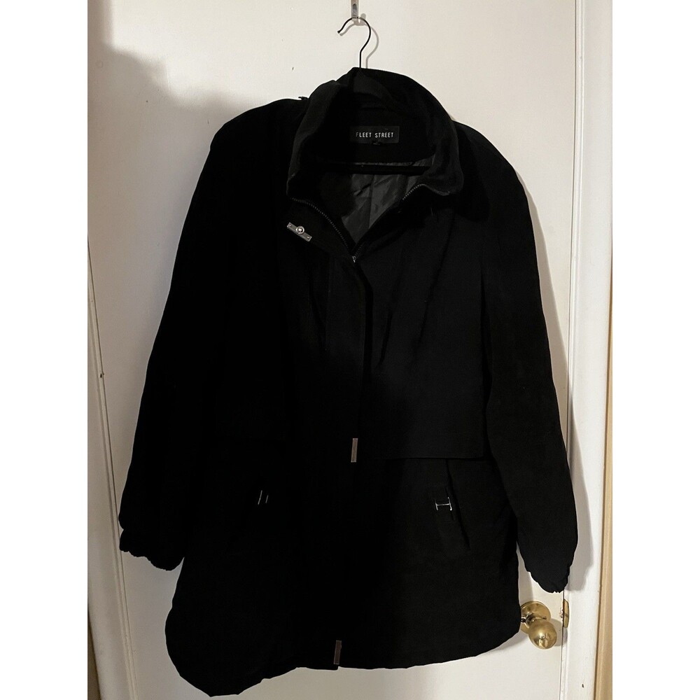Fleet Street Black Winter Parka Jacket Women's 2X